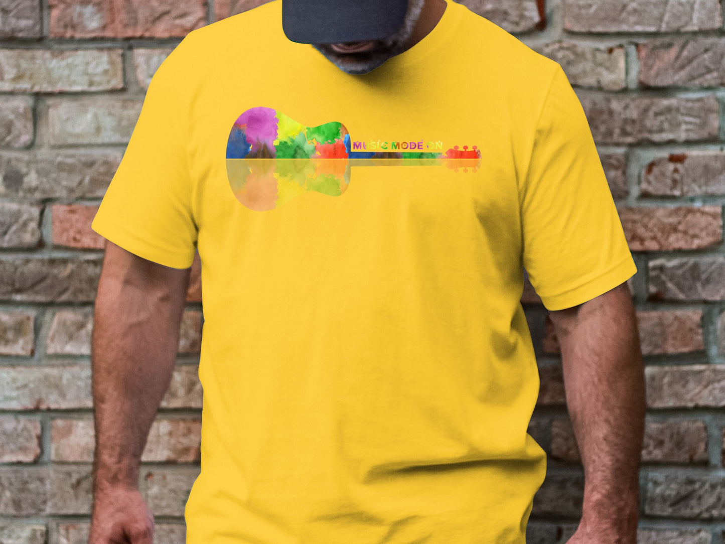 Music Mode: ON Vintage Guitar Logo Tee