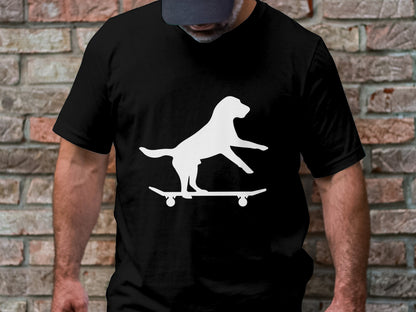 Skate Pup Silhouette - Rad Dog Skater Vector Sticker