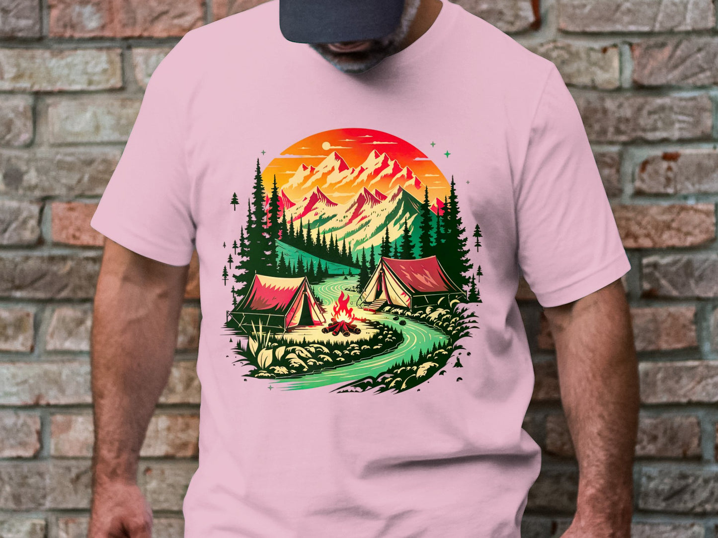 Bonfire Bliss by the River Tee – Embrace the Wilderness