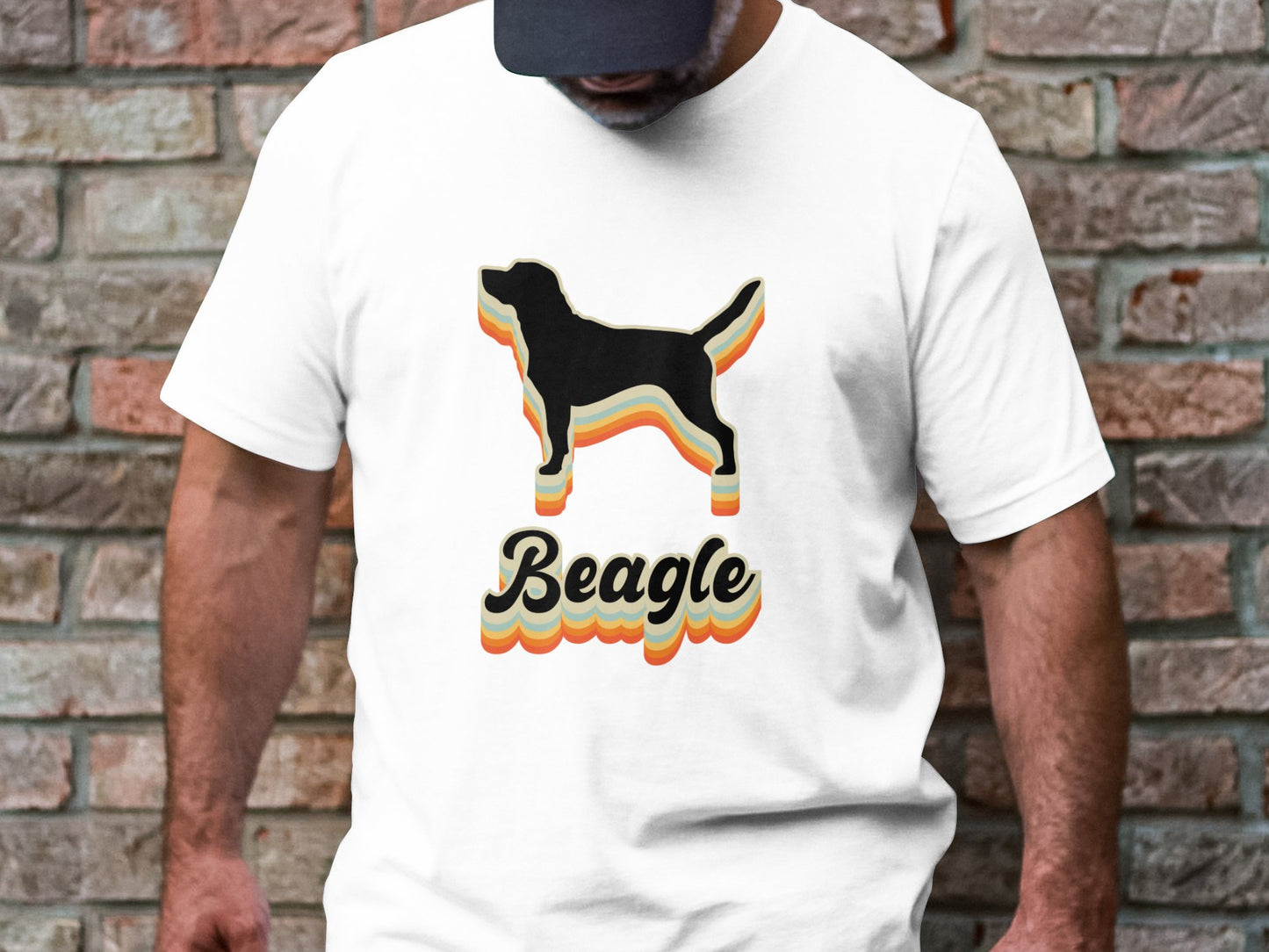 Retro Beagle Boogie - 70's Vintage Beagle Silhouette Tee