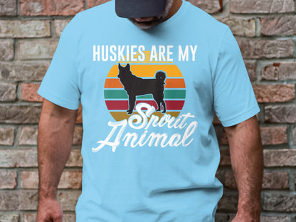 Retro Spirit Husky - 'Huskies are My Spirit Animal' Tee