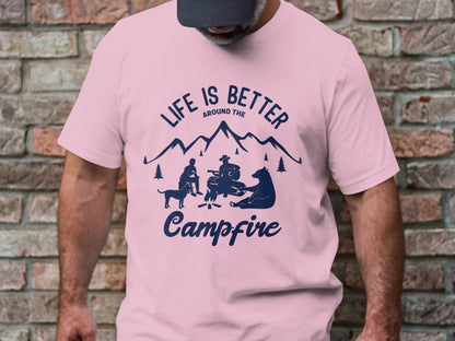 Life is Better Around the Campfire Cozy Campfire T-Shirt