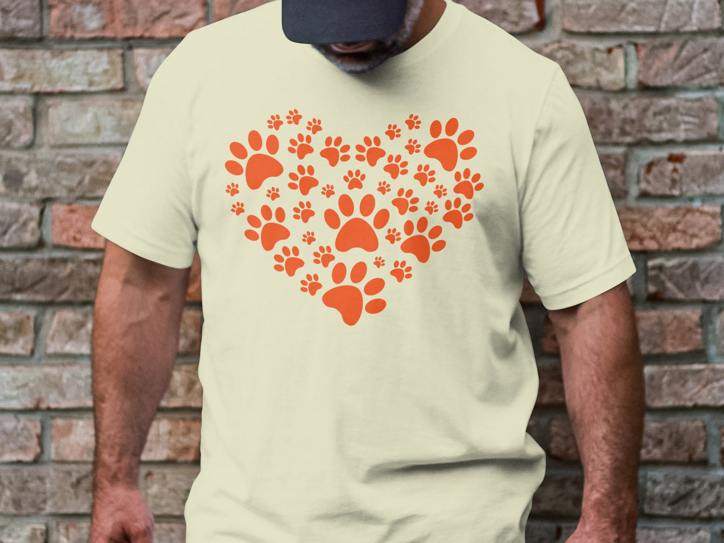 Paw-Filled Love Tee - Canine Devotion Heart Design