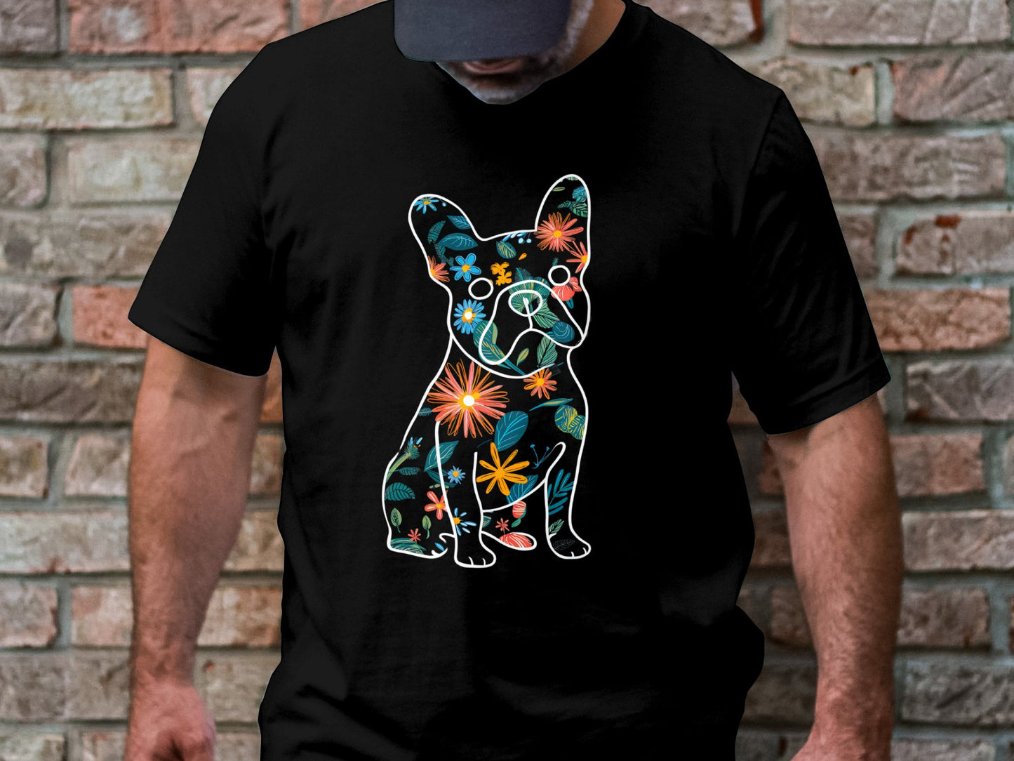 Blossom Pup Tee - Nature's Canine Silhouette