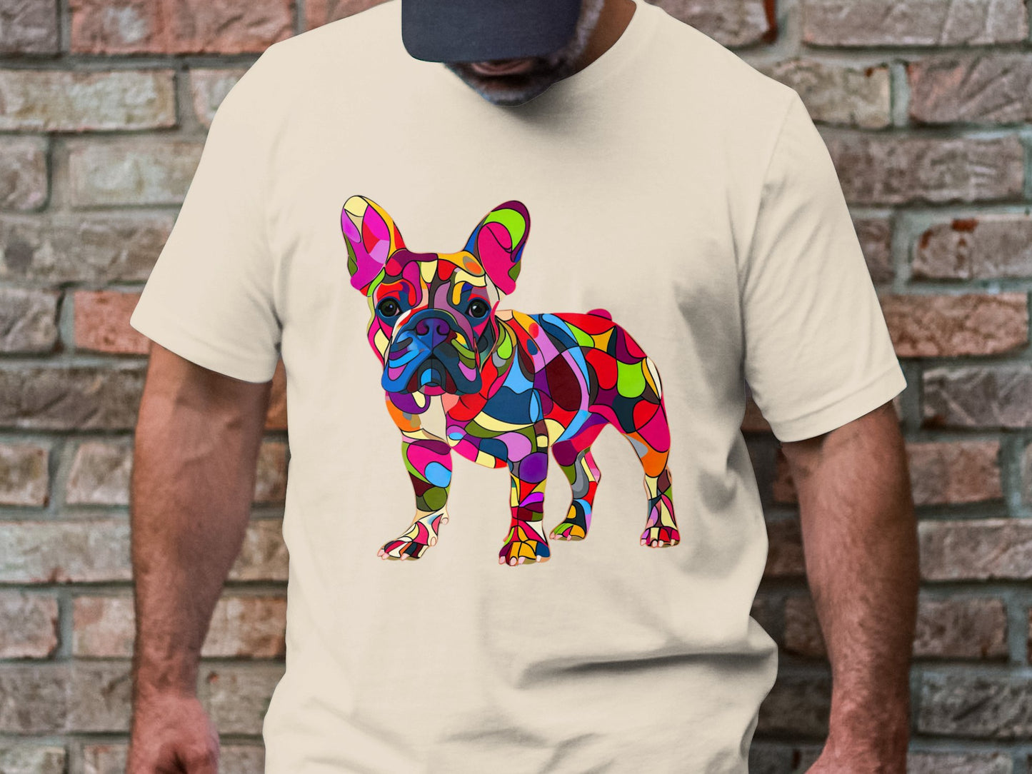 Kaleido Pup French Bulldog Tee - A Spectrum of Fun