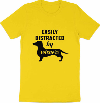 Distracted by Wieners Tee - A Humorous Nod to Dachshund Devotees