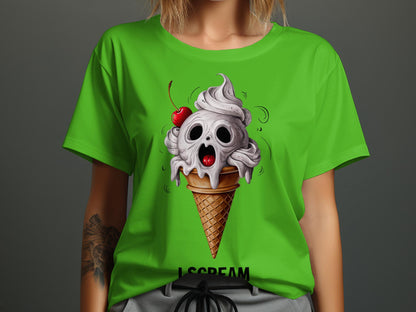 Chilling Treat Tee - Spooky & Sweet Ice Cream Skull