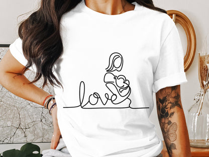 Mother's Love - Infinite Bond Line Art Tee