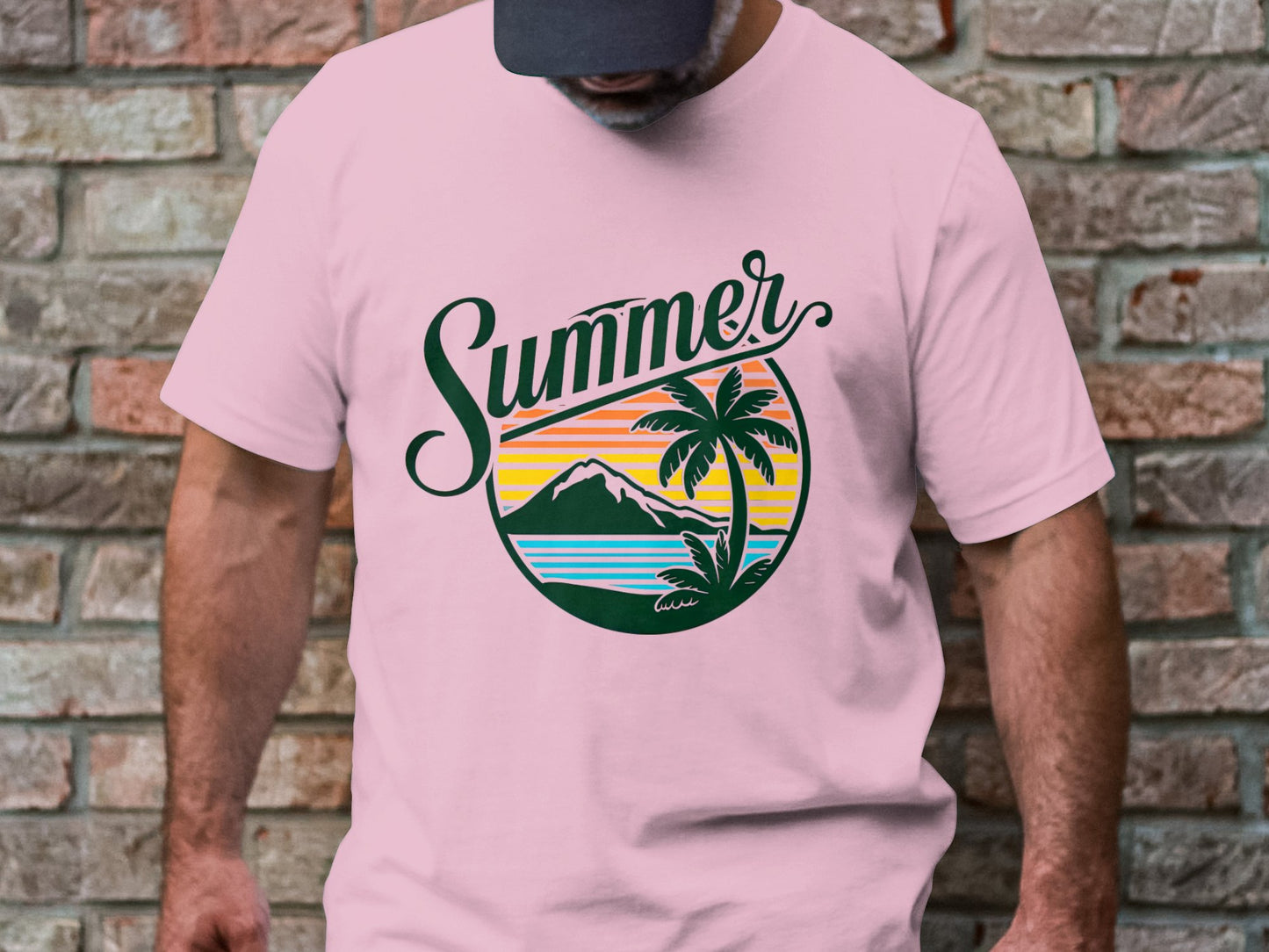 Summer Vibes - Tropical Sunset Graphic Tee