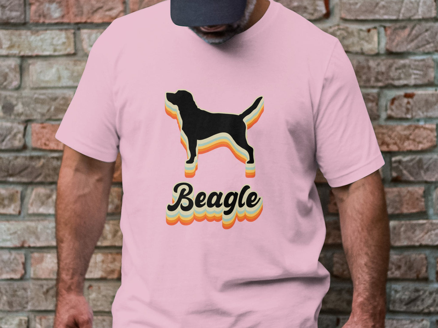 Retro Beagle Boogie - 70's Vintage Beagle Silhouette Tee