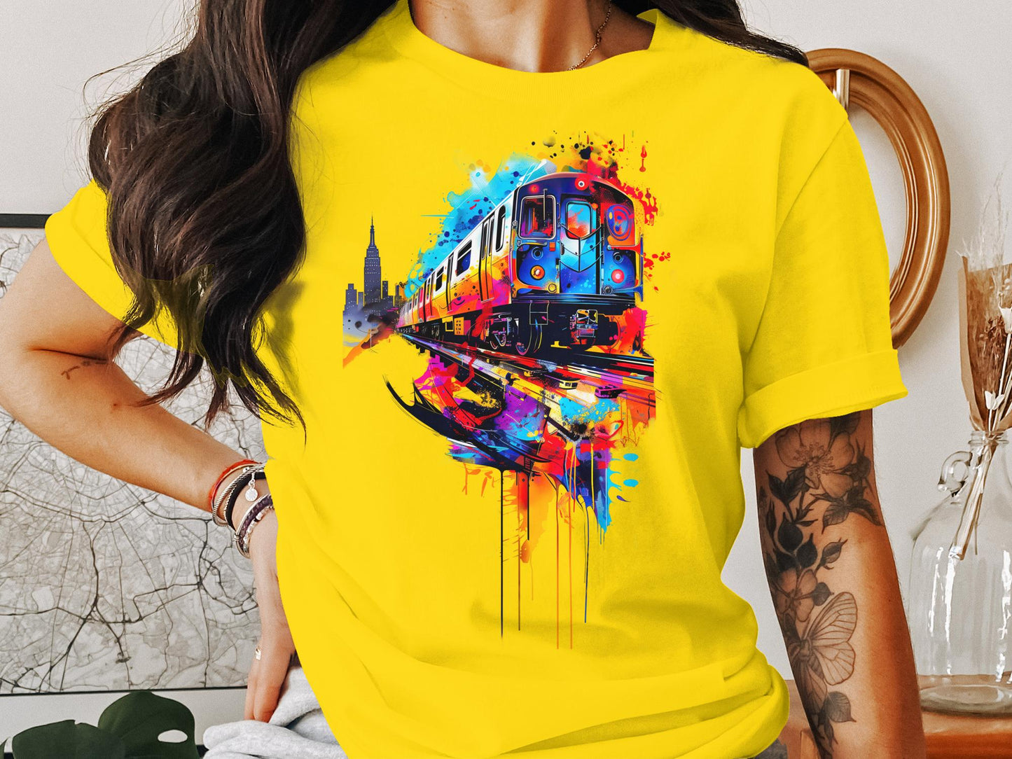 Metro Motion Tee - City Life in Vivid Strokes