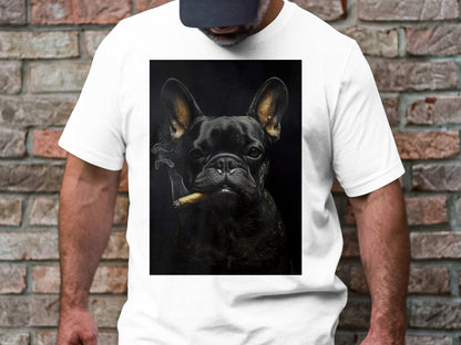 The Brooding Frenchie Tee - Edgy Elegance