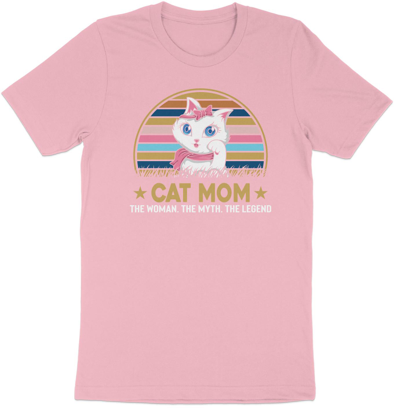 Retro Cat Mom Legend Tee - Chic Feline Fashion Statement