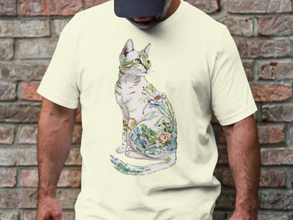Nature’s Purrfection Watercolor Cat T-Shirt