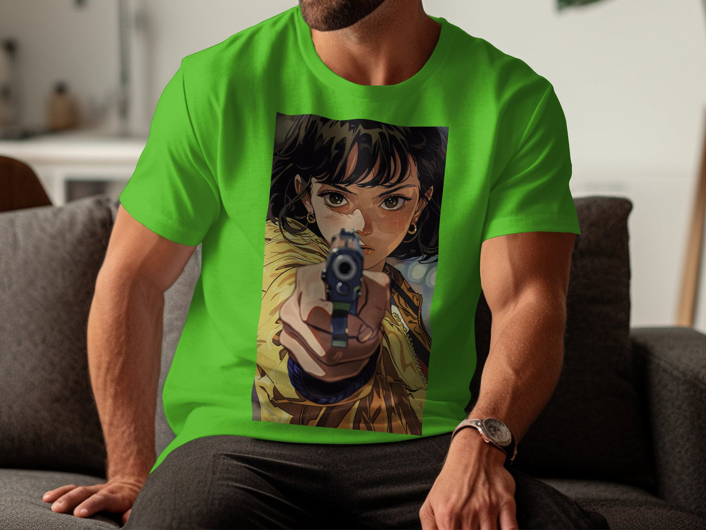 Intense Stare - Anime-Inspired Graphic Tee