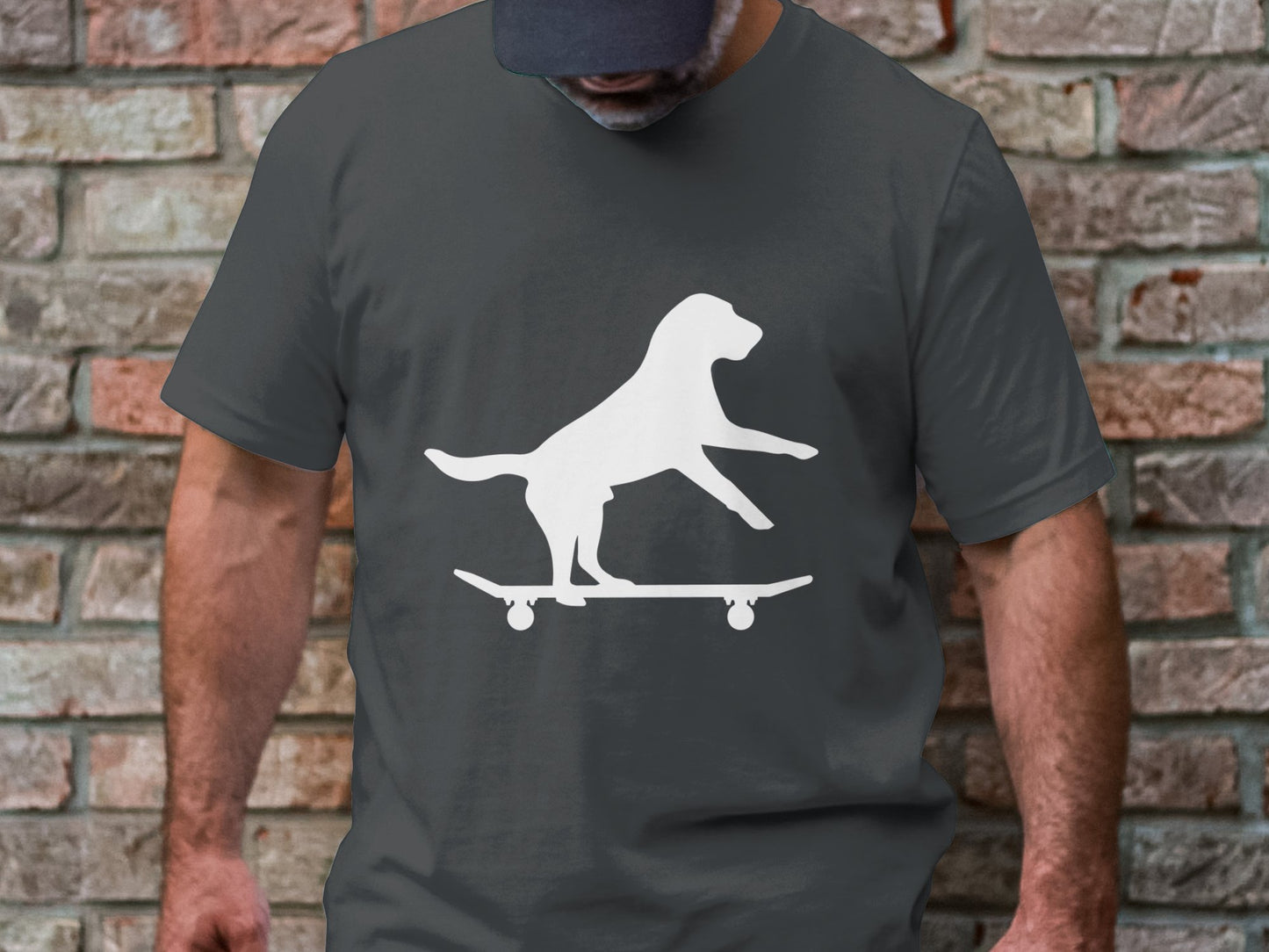Skate Pup Silhouette - Rad Dog Skater Vector Sticker