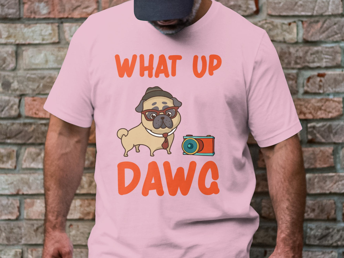 What Up Dawg - Pug Life Graphical Designer Tee