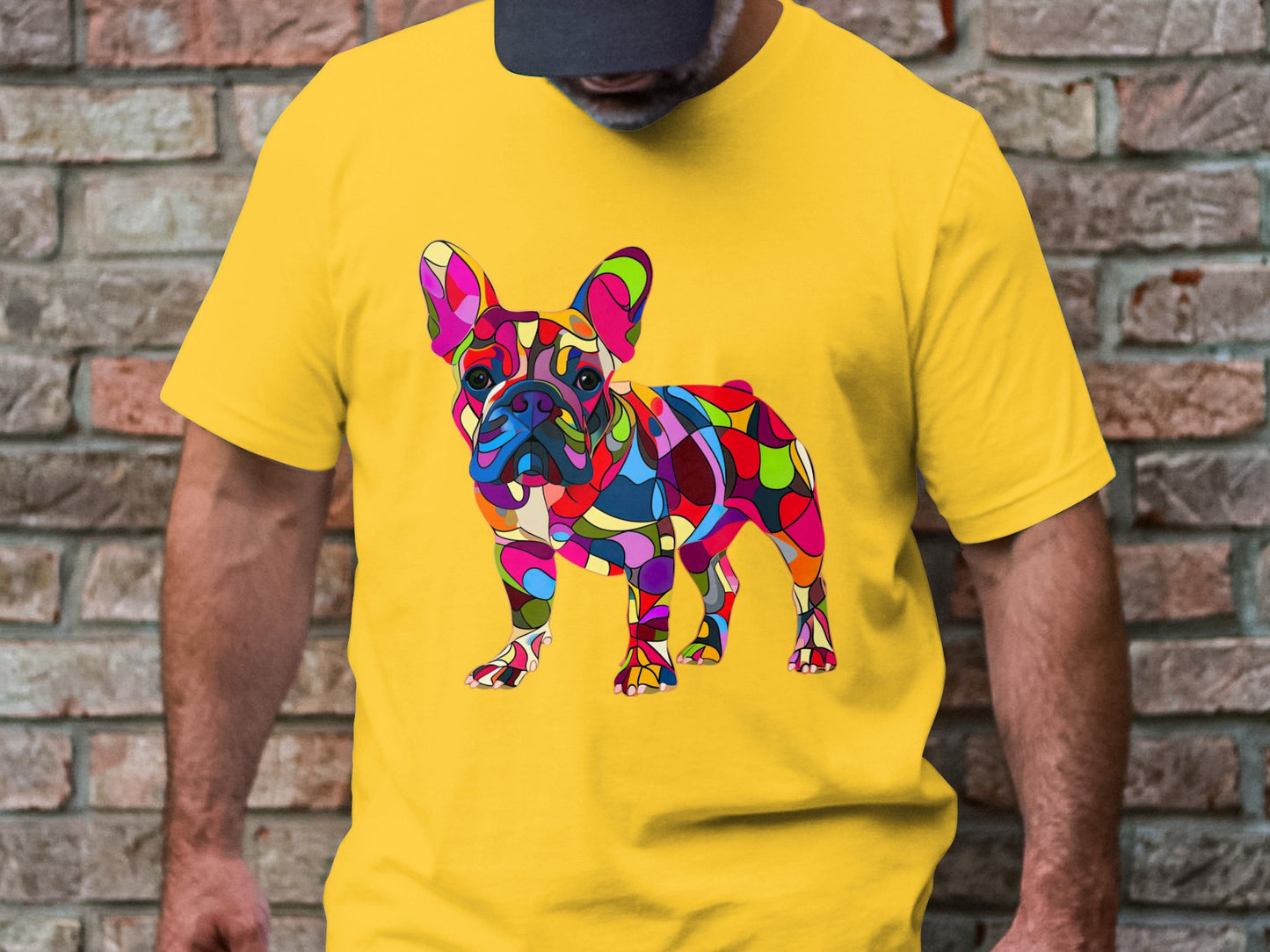 Kaleido Pup French Bulldog Tee - A Spectrum of Fun