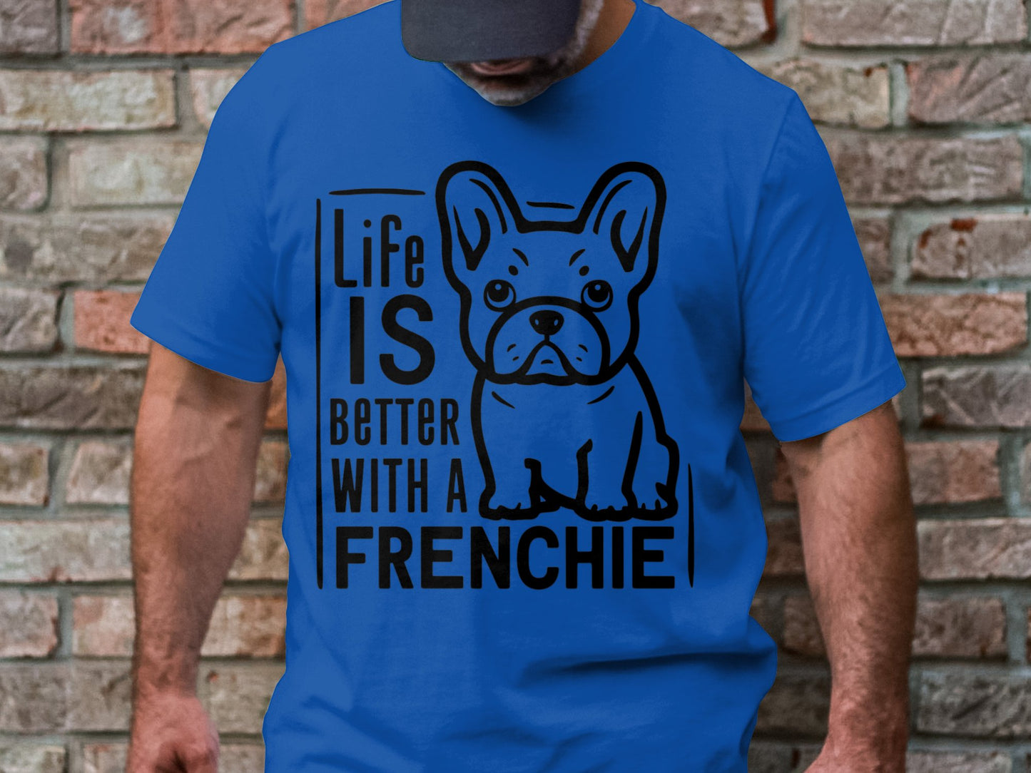 Frenchie Love Tee - Canine Charm in Monochrome