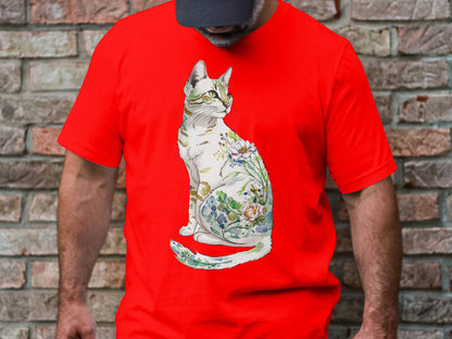 Nature’s Purrfection Watercolor Cat T-Shirt