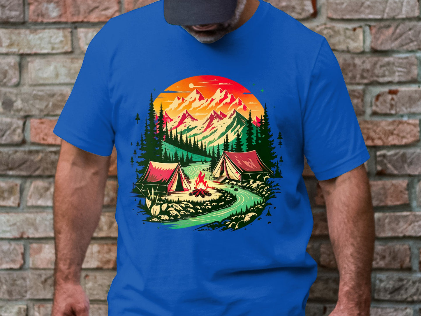 Bonfire Bliss by the River Tee – Embrace the Wilderness