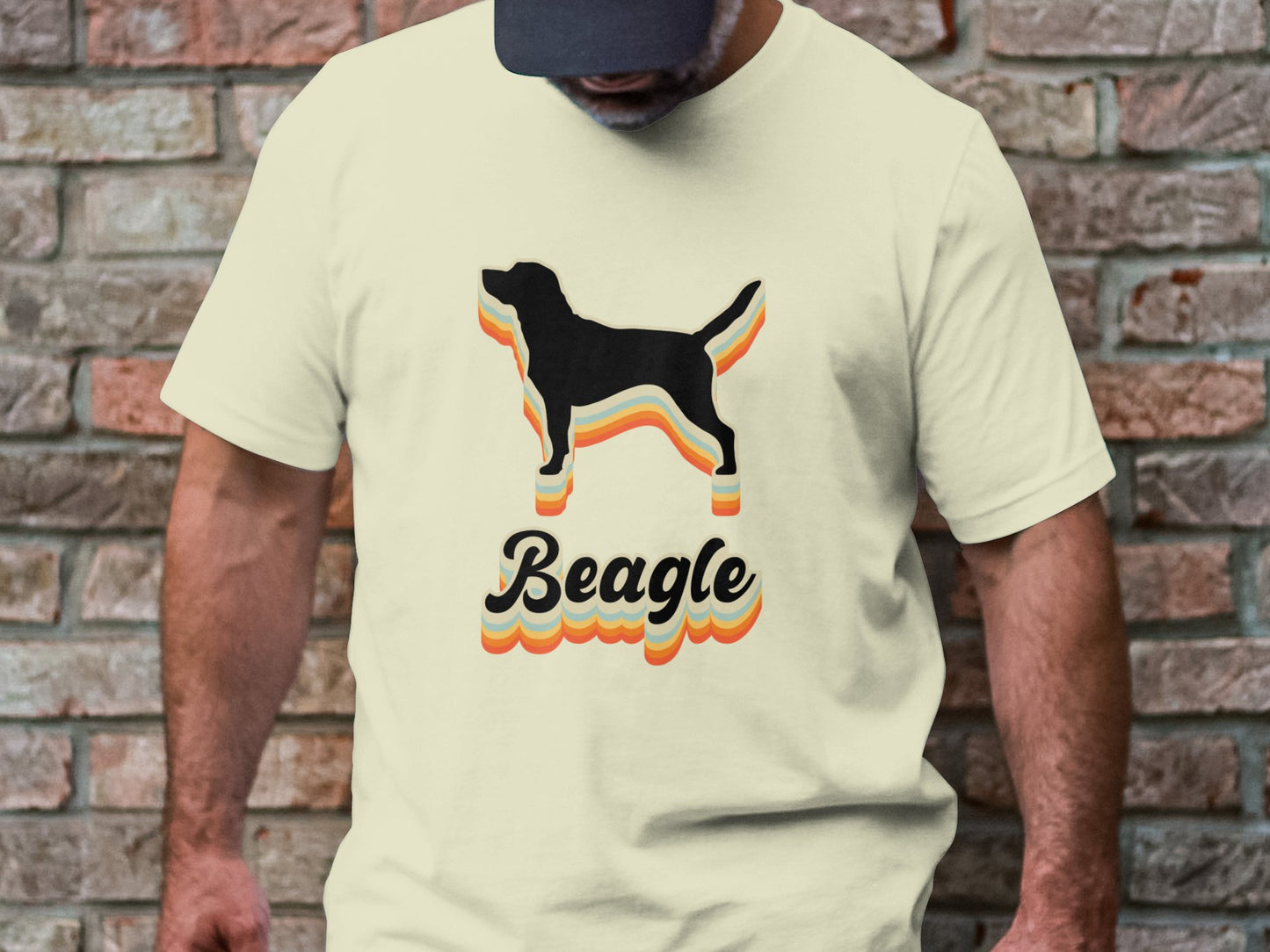 Retro Beagle Boogie - 70's Vintage Beagle Silhouette Tee