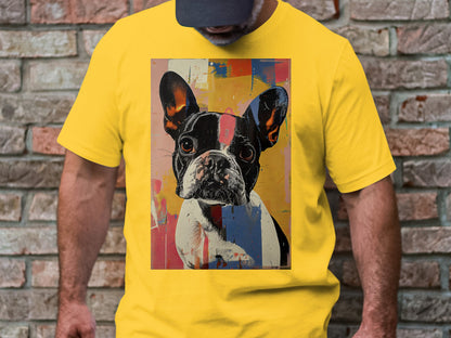 Frenchie Pop Art Tee - A Splash of Personality