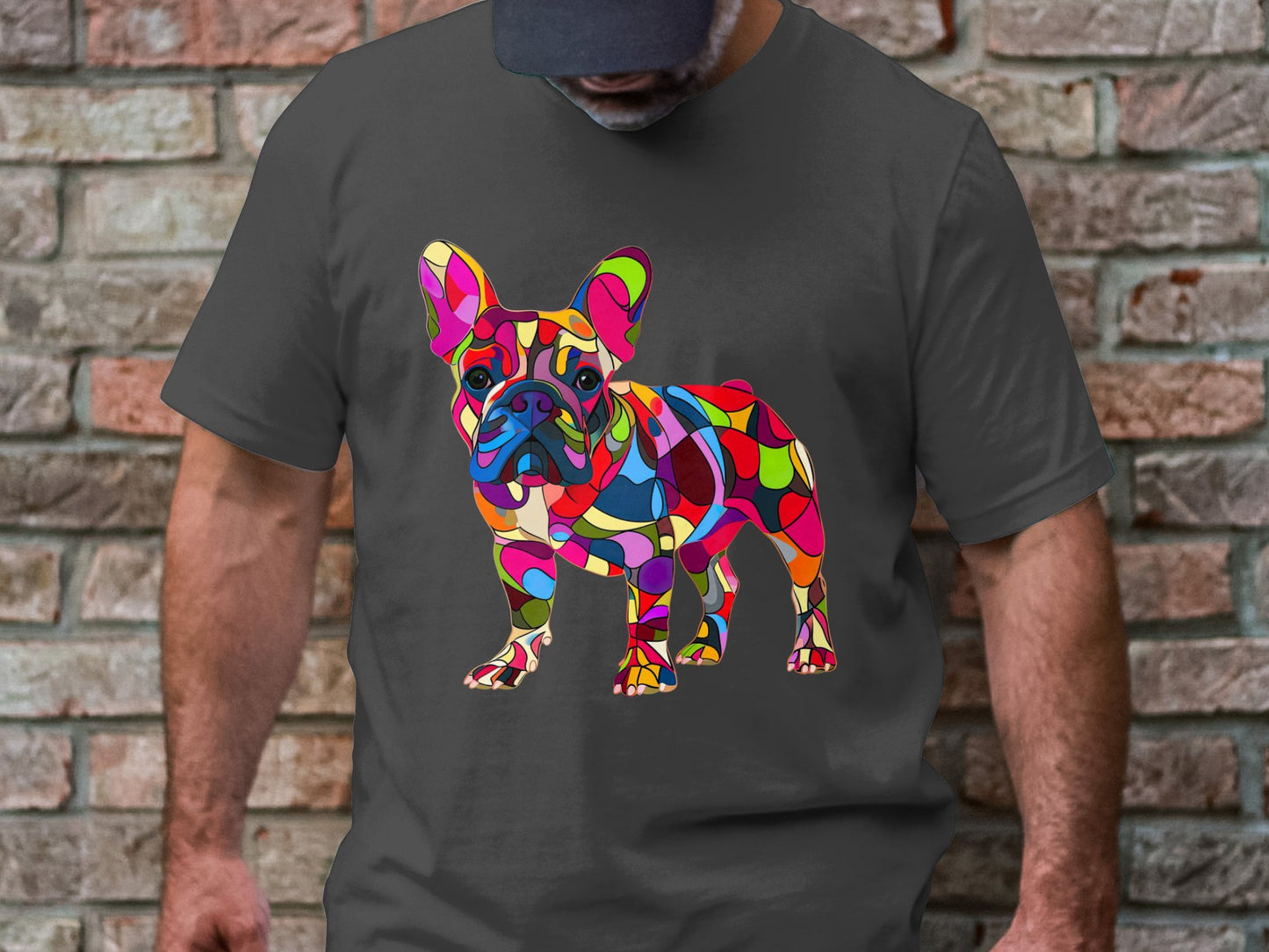 Kaleido Pup French Bulldog Tee - A Spectrum of Fun