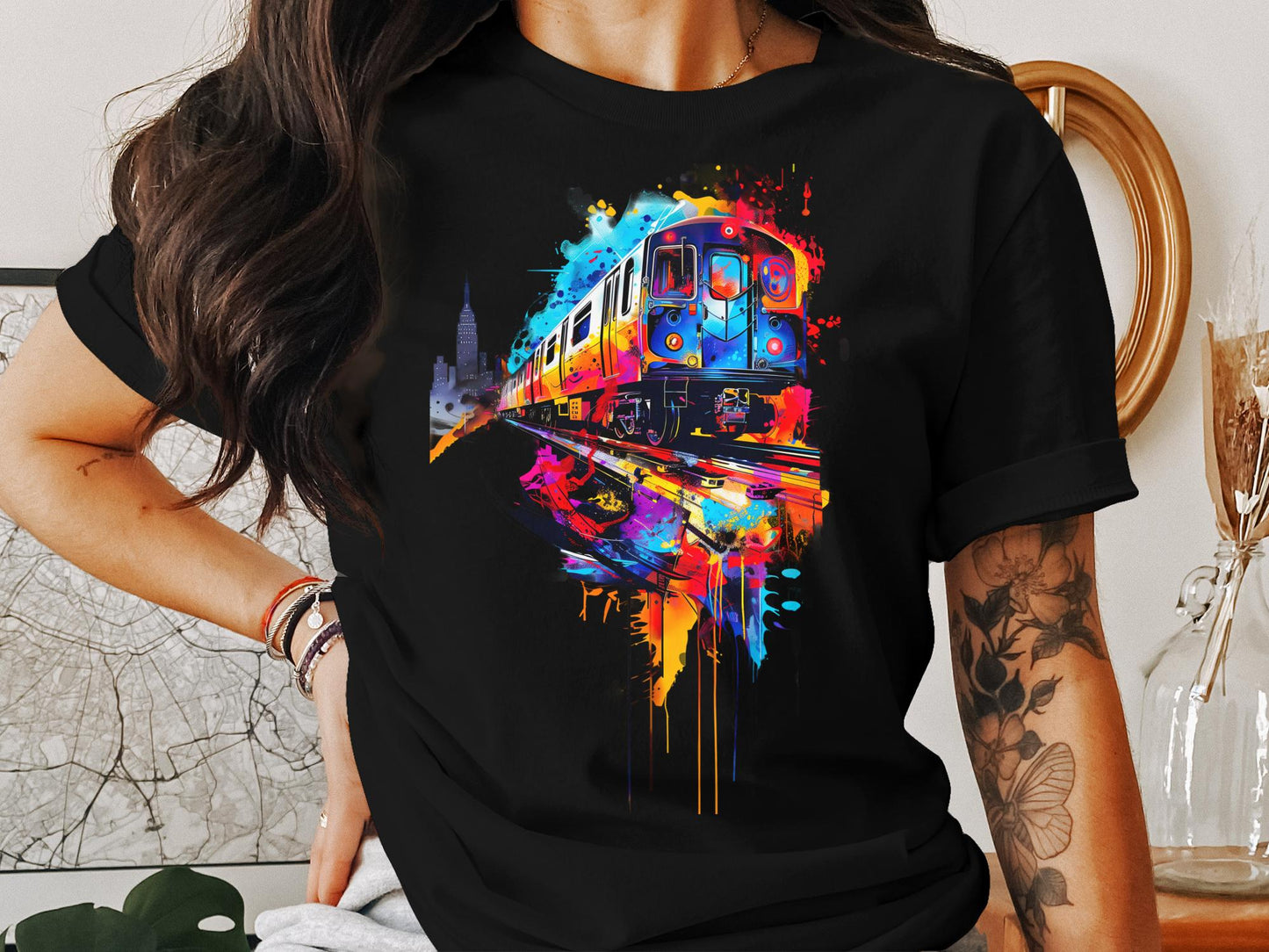 Metro Motion Tee - City Life in Vivid Strokes
