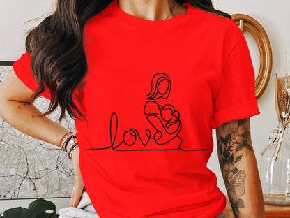 Mother's Love - Infinite Bond Line Art Tee
