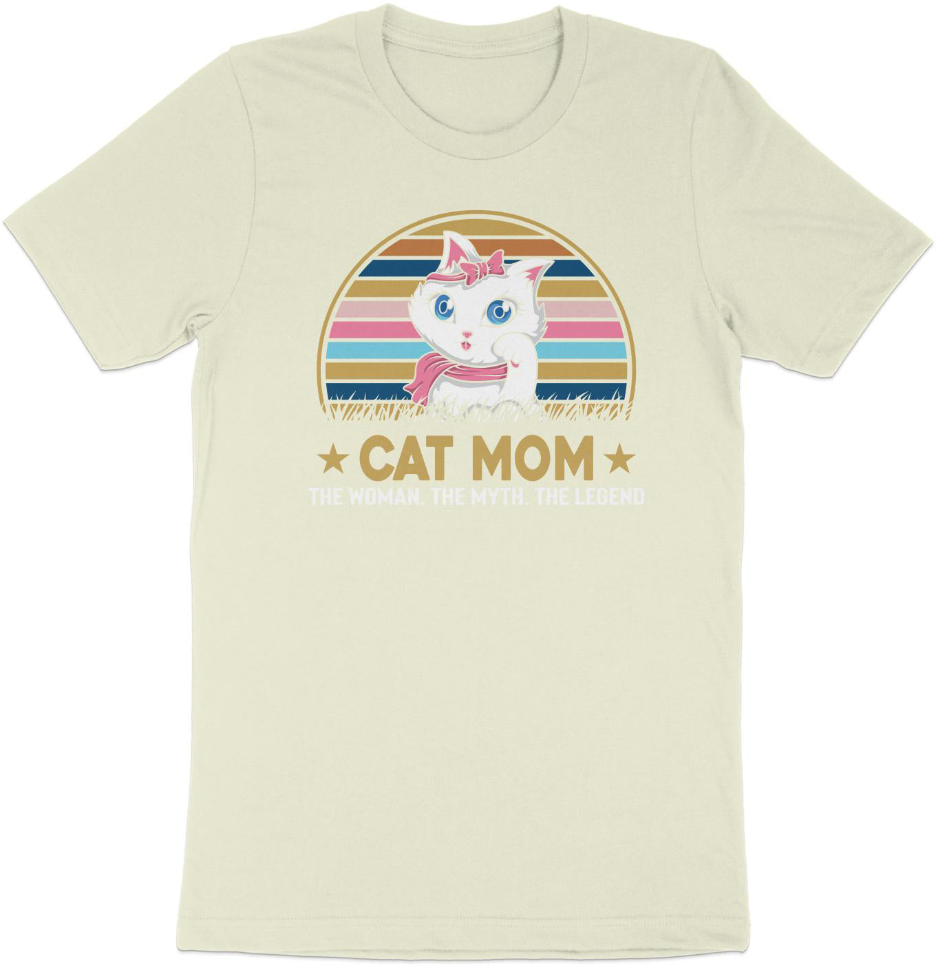 Retro Cat Mom Legend Tee - Chic Feline Fashion Statement