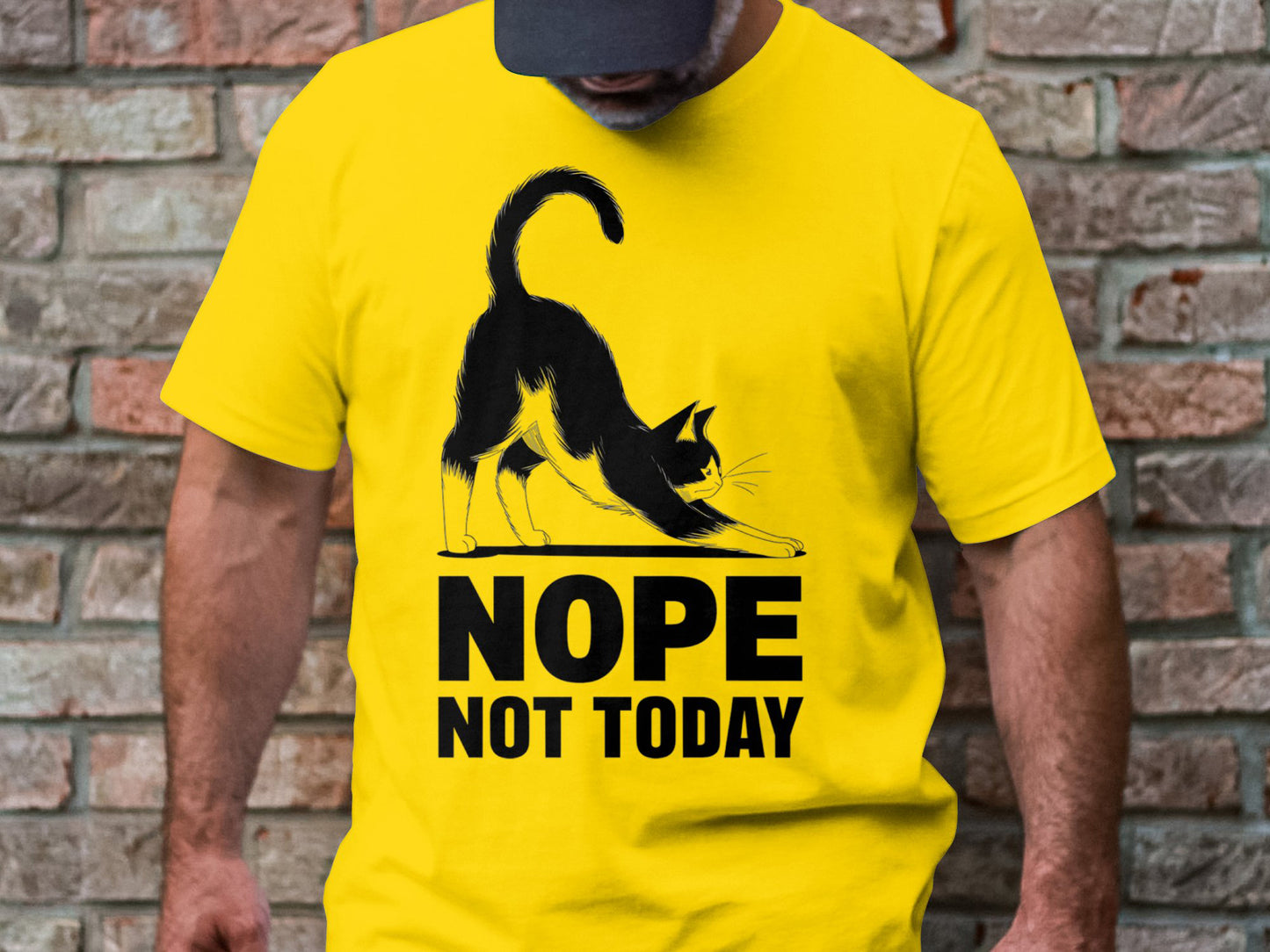 Nope, Not Today Cat - Anime-Style Attitude Tee