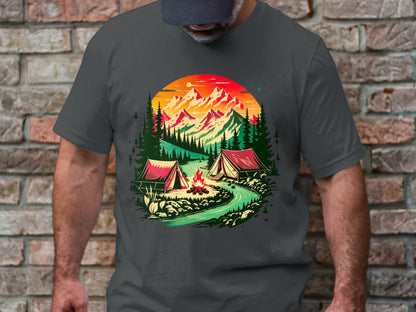 Bonfire Bliss by the River Tee – Embrace the Wilderness