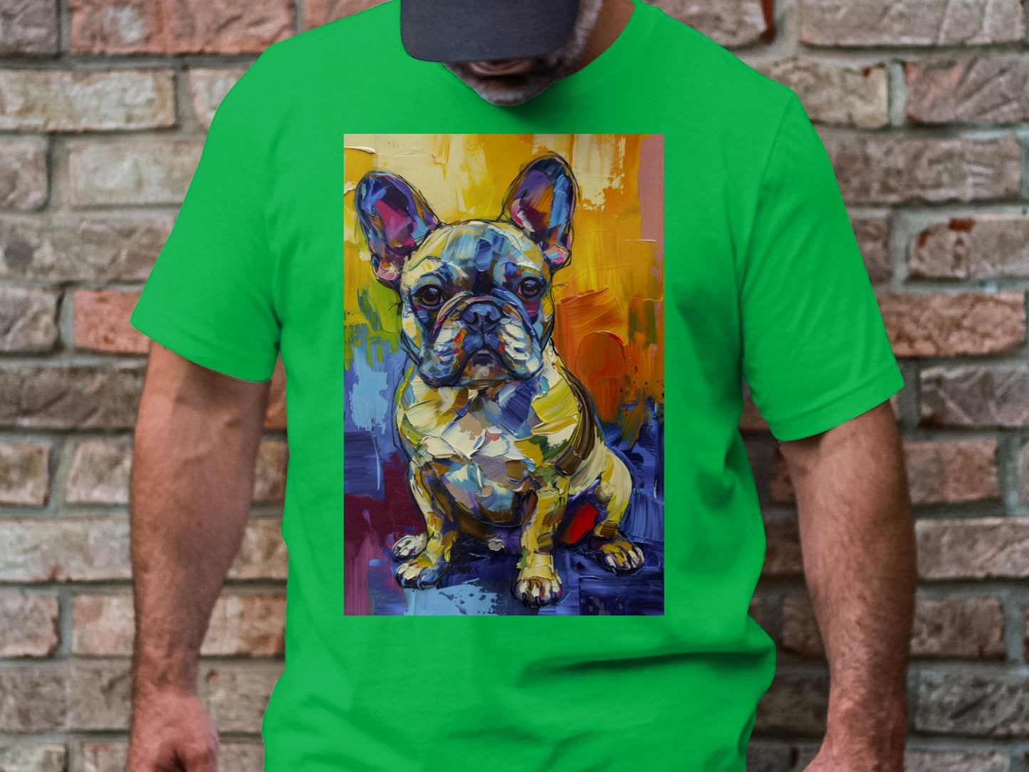 Frenchie in Color Tee - A Masterpiece of Fun
