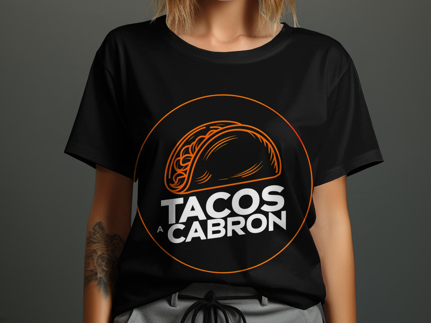 El Taco Cabron - Playful Line Art Tee