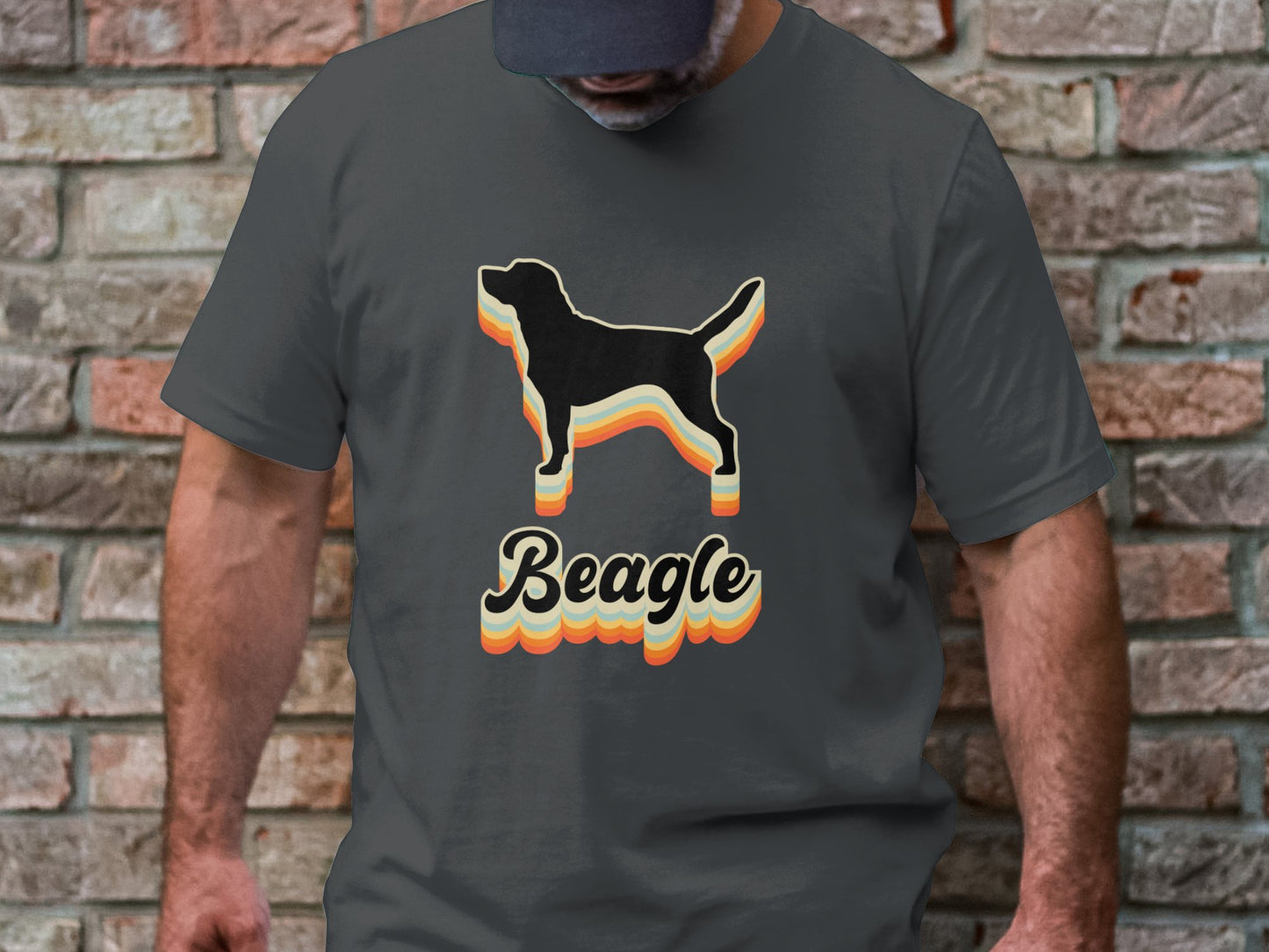Retro Beagle Boogie - 70's Vintage Beagle Silhouette Tee
