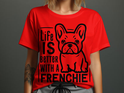 Frenchie Love Tee - Canine Charm in Monochrome