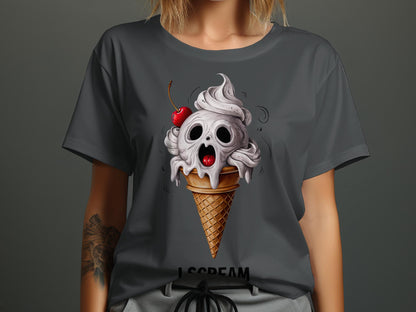 Chilling Treat Tee - Spooky & Sweet Ice Cream Skull