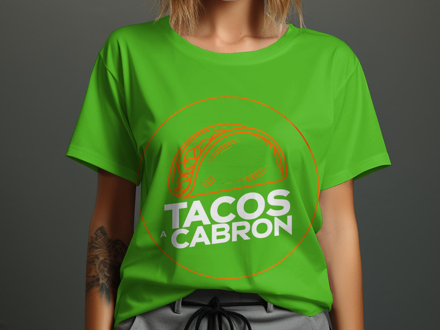 El Taco Cabron - Playful Line Art Tee