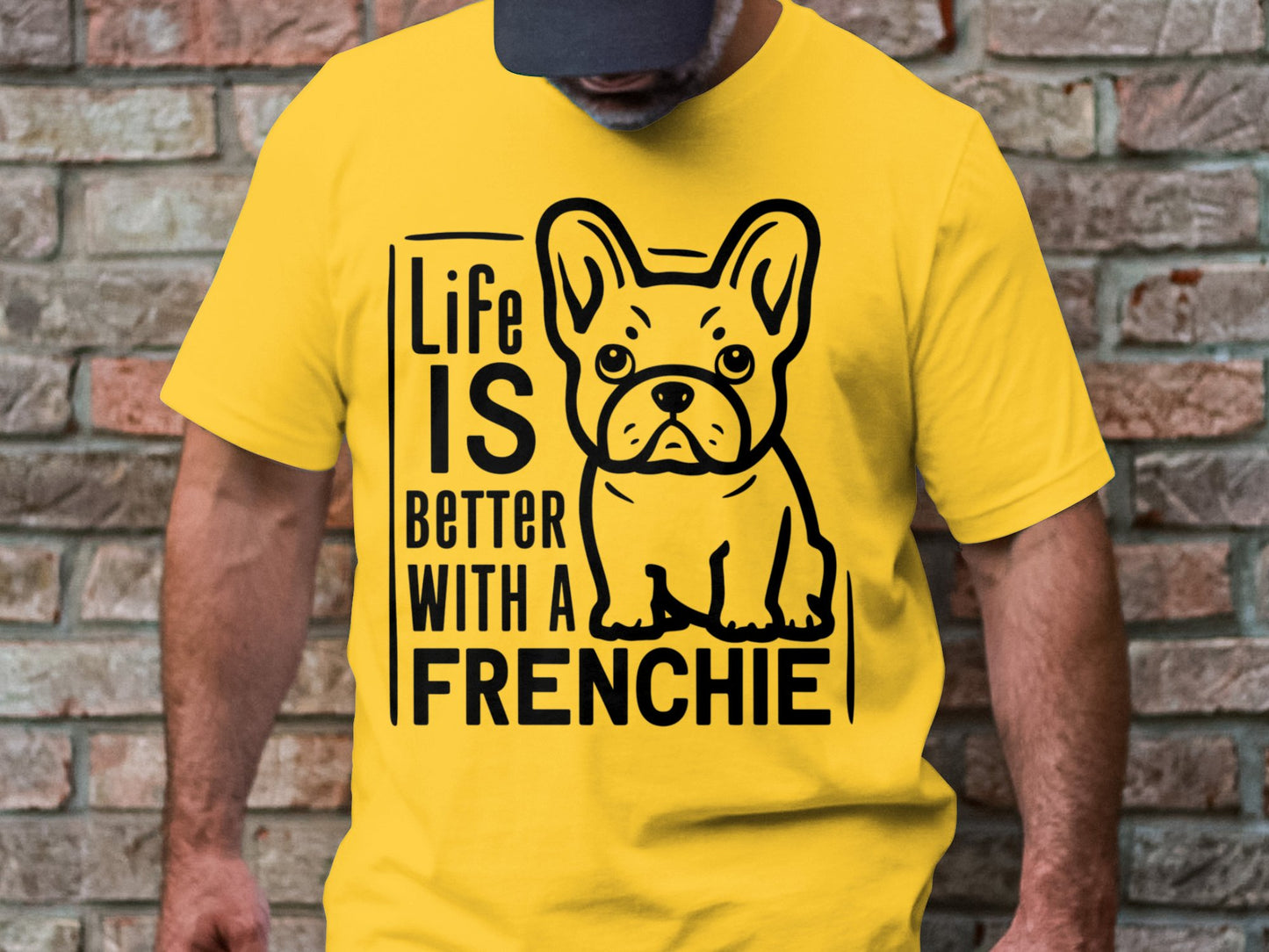 Frenchie Love Tee - Canine Charm in Monochrome