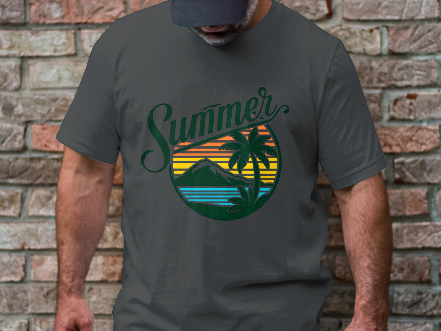 Summer Vibes - Tropical Sunset Graphic Tee