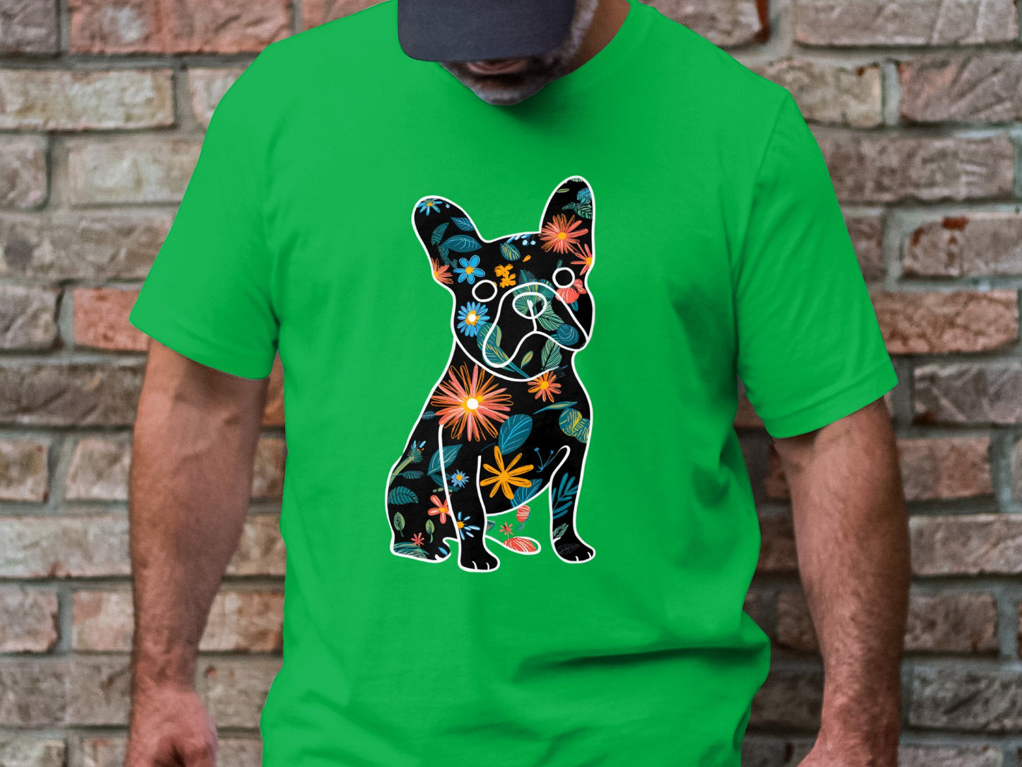 Blossom Pup Tee - Nature's Canine Silhouette