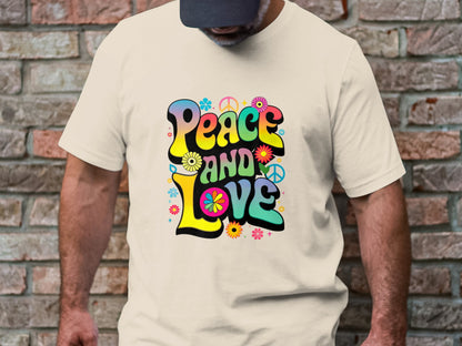 Peace and Love Tee - Groovy Flower Power Revolution