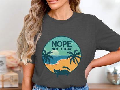 Beachside Feline Retreat Tee - NOPE Not Today