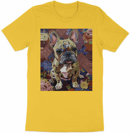 Frenchie in Floral Tee - Petals of Personality