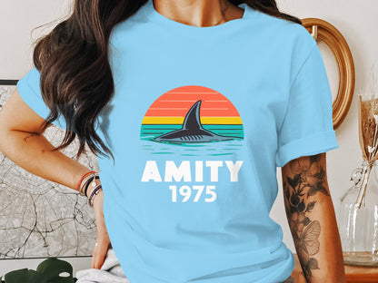 Amity 1975 - Jaws Fan Tribute Graphic Tee