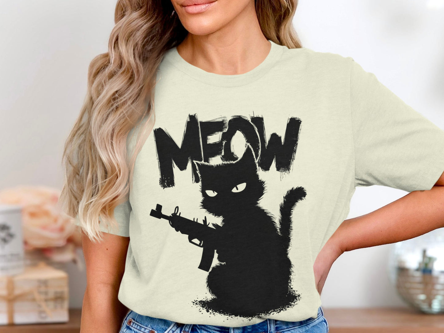 Rebel Meow - Fierce Cat Graphic Tee