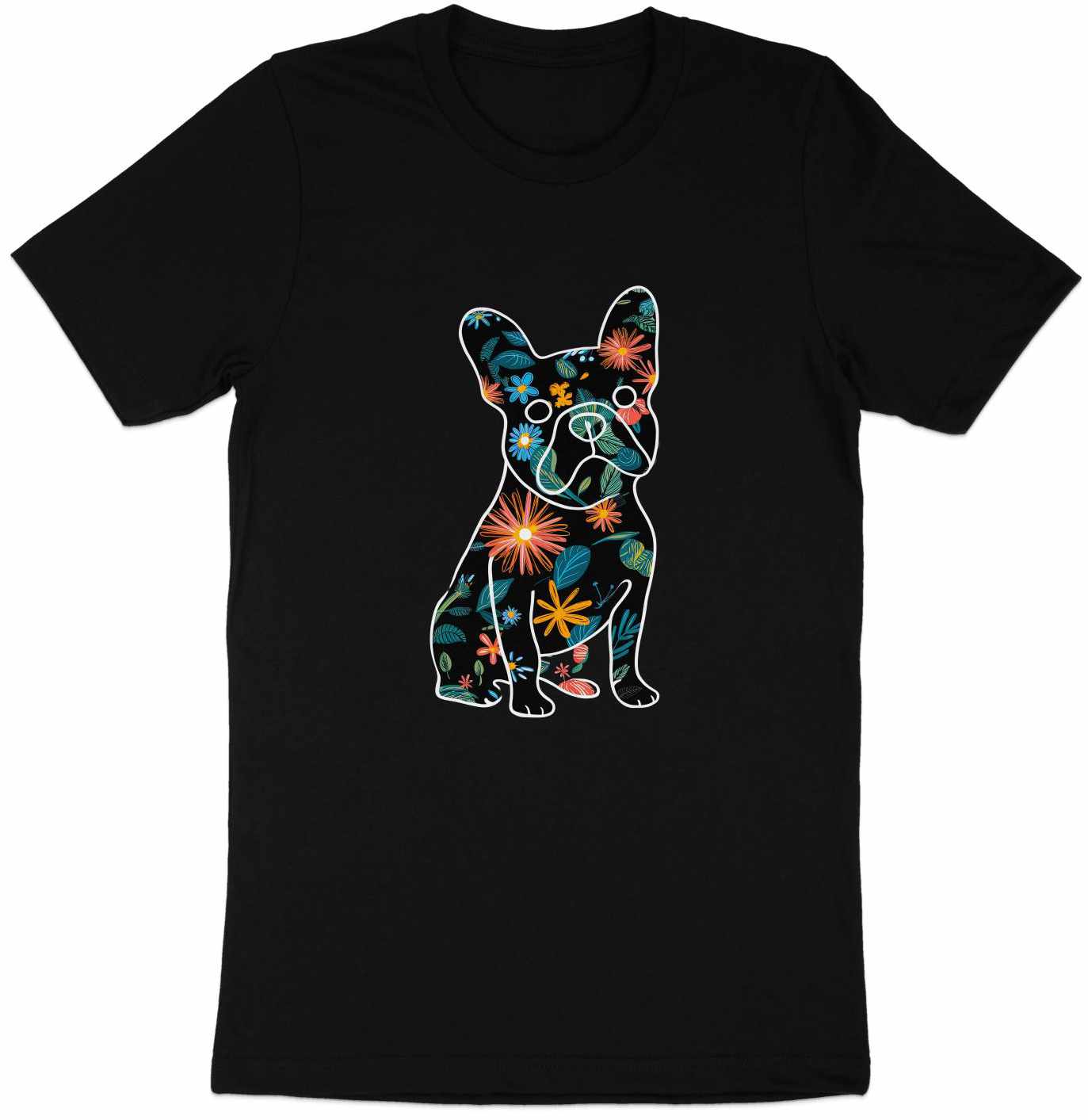 Blossom Pup Tee - Nature's Canine Silhouette