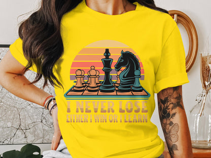 Master of the Game Chessboard Sunset Tee - Inspirational Strategy Shirt