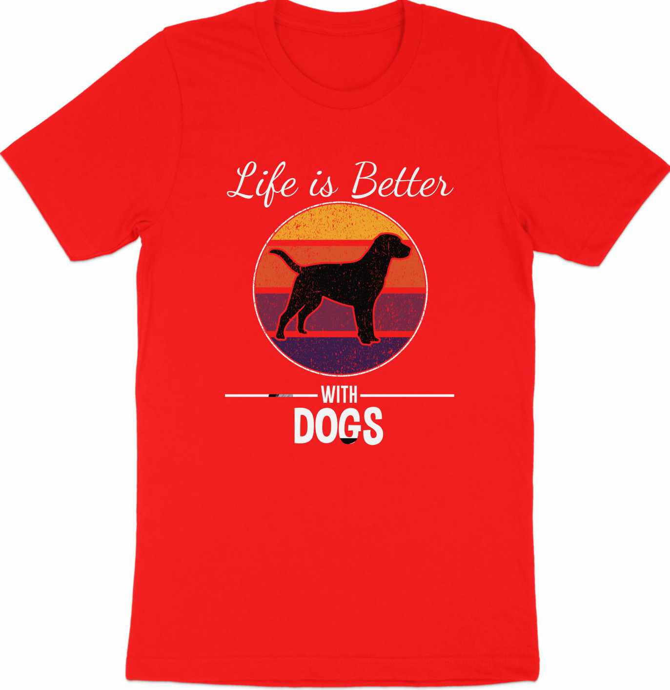 Vintage Canine Summit - 'Life Is Better With Dogs' Retro Tee